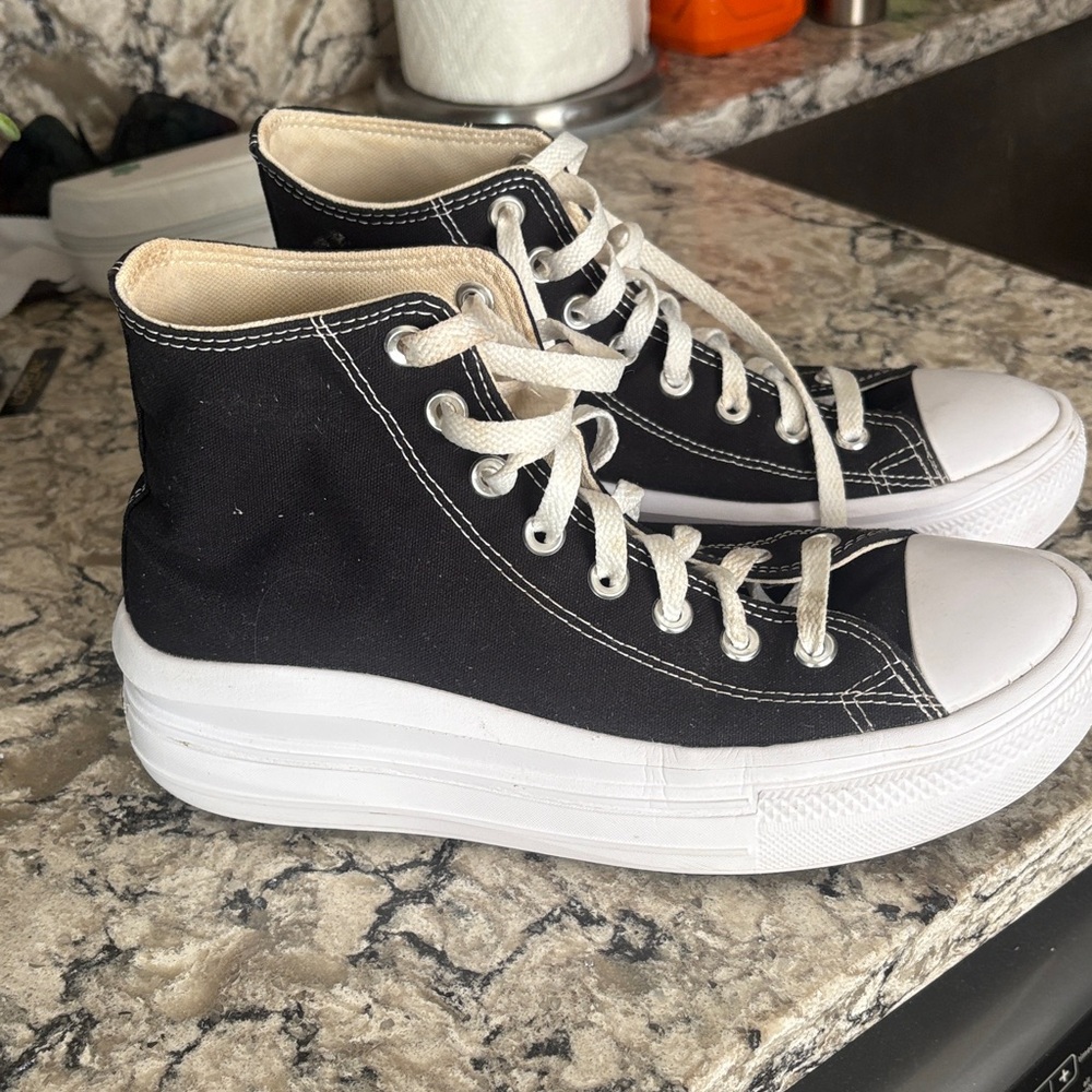 Converse Cream Canvas High-Top Sneakers